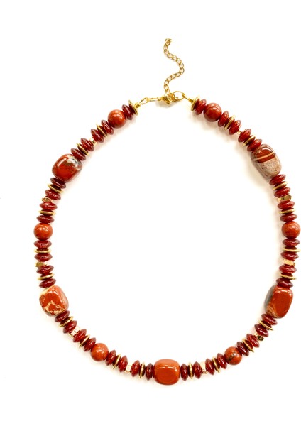 Ignara – Karnelyan Akik, Jasper ve Hematit Taşı Kolye fiyatları