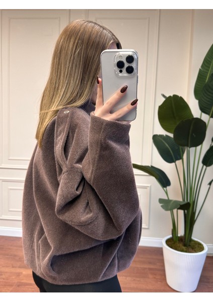 Oversize Kaşe Mont - Kahve fiyatları