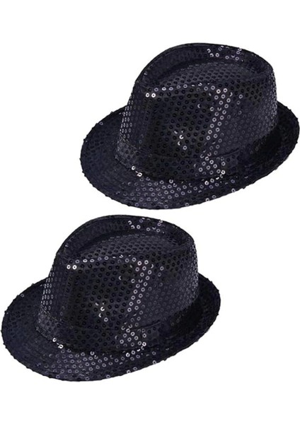 Çocuk Boy Siyah Payetli Şapka Gösteri Şapkası Michael Jackson Şapkası 54 No fiyatları