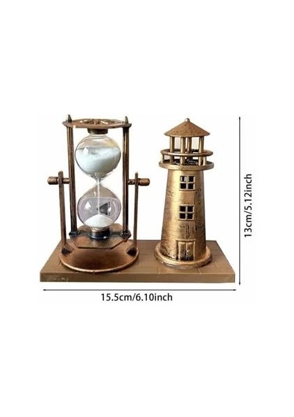 Dekoratif Kum Saati Deniz Feneri Retro Masa Hediyeli Eşya indirimleri