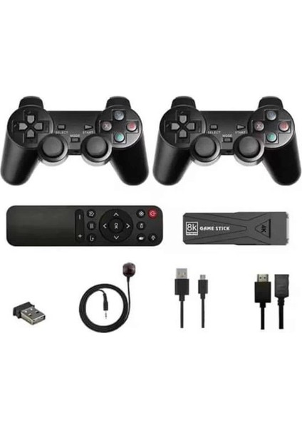 Game Stick Çift Oyun Konsolu Smart Tv Game Box 8k Ultra Hd 64 GB indirimleri