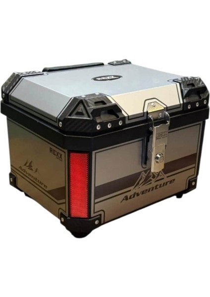Rexx Topcase Motosiklet Çanta Abs Arka Çanta Reknli Çanta 60 Litlere Su Geçirmez Kırılmaz