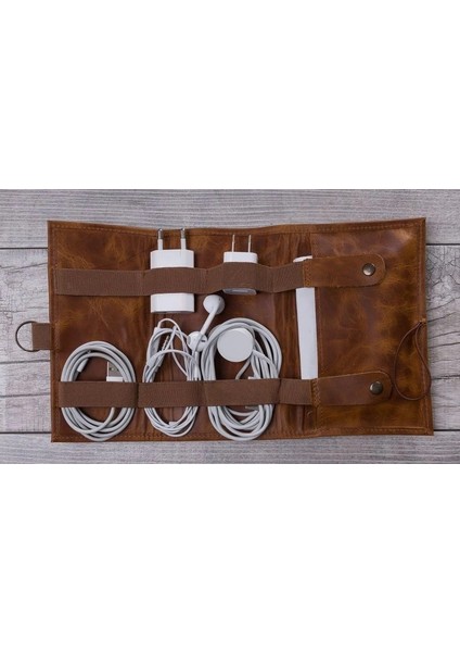 Deri Kablo Aksesuar Taşıma Çantası G19 Taba fırsatları