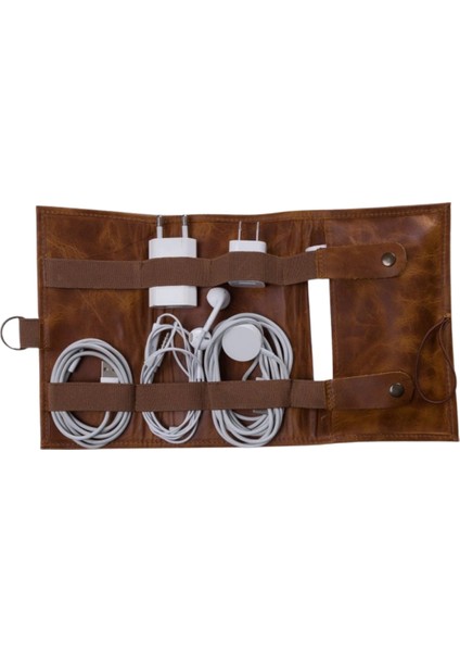 Deri Kablo Aksesuar Taşıma Çantası G19 Taba indirimleri