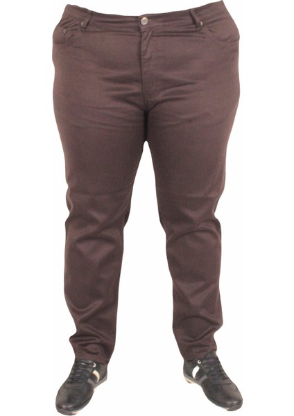 Mocgrande Büyük Beden Klasik 5 Cep Pantolon Montana 11917 Kahverengi