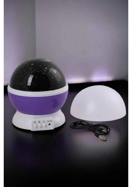Yıldızlı Gökyüzü Projeksiyon Gece Lambası Hareketli Işık Şovu indirimleri