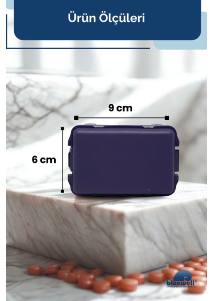 Haftalık Taşınabilir Ilaç Saklama Kutusu 10 Bölmeli Taşınabilir 7 Günlük Seyahat Hap Vitamin Saklama Düzenleyici Kitlenir Kapak Organizer