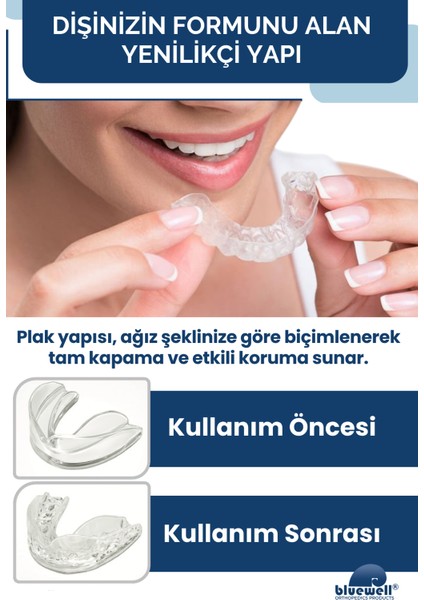 Diş Gıcırdatma Diş Çene Sıkma Önleyici Aparat Silikon Gece Plağı Termoform Dişlik Bruksizm Aparatı fırsatları