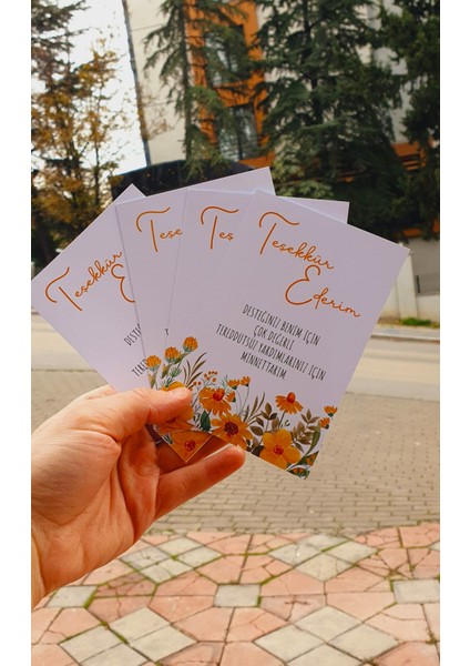 Öğretmenler Günü Tebrik Kartı-teşekkür kartı-Özel gün 24 Kasım -4 Lü-Not Kartı-hediye kartı-tek yüzlü