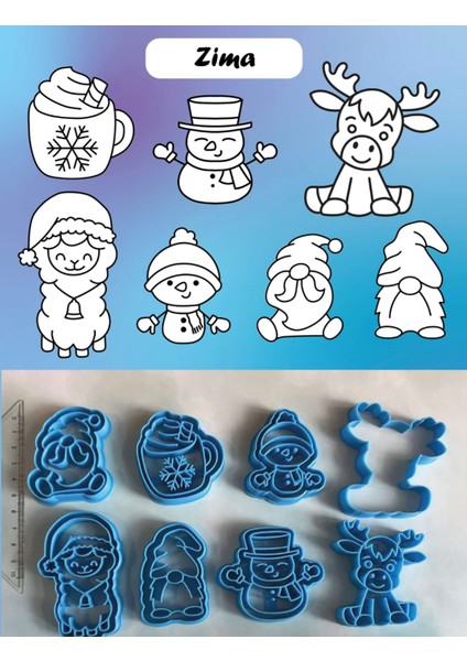 5’li Yılbaşı Temalı Kurabiye Kalıbı Seti – Noel Figürleri fiyatları