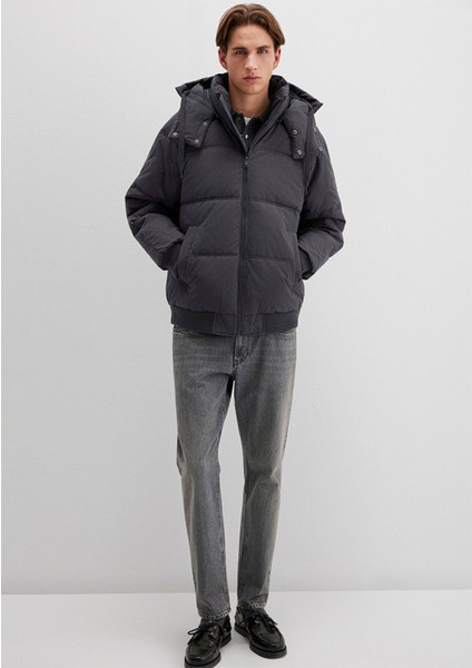 Erkek Kapüşonlu Ceket Charcoal Art 0110553-88170 fiyatları