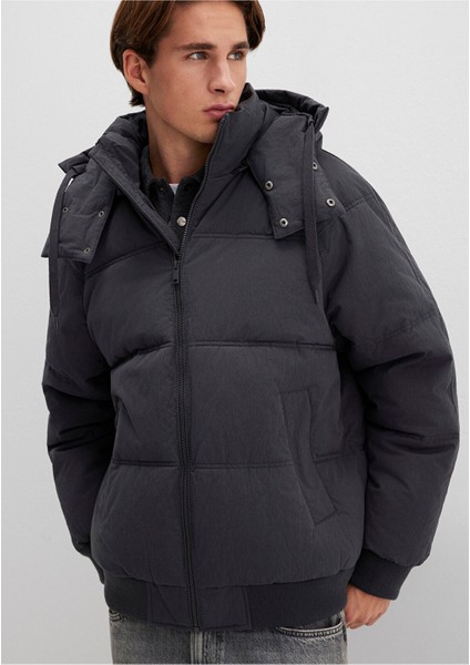 Erkek Kapüşonlu Ceket Charcoal Art 0110553-88170 modelleri