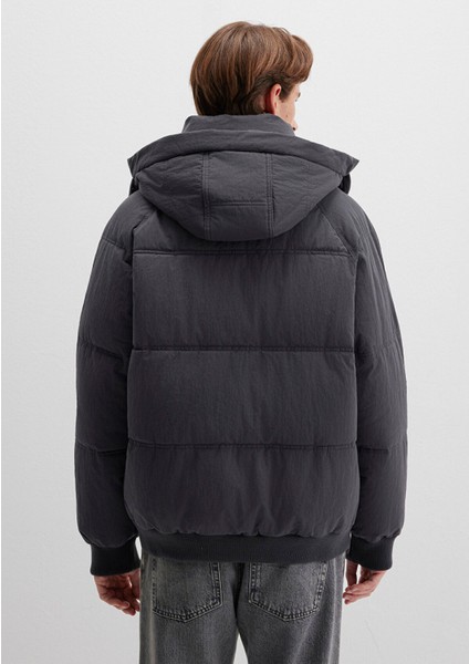 Erkek Kapüşonlu Ceket Charcoal Art 0110553-88170 indirimleri