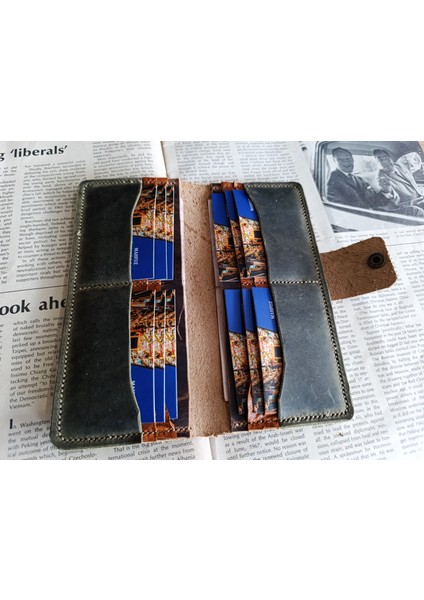 Kesimden Dikime Tamamen El Emeği Gerçek Deri Cüzdan 12 Kart 2 Bölme Alanı (19.4cm*8,5cm) Nul5 fırsatları