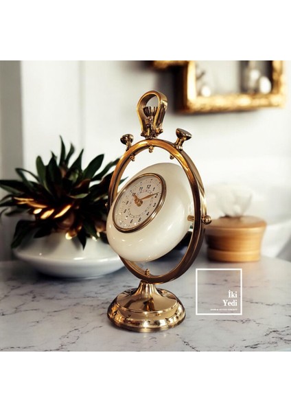 Laxter Antik Eskitme Tasarım Masa Saati Şömine Saati Lüks Hediyelik Ev Ofis Masa Üstü Aksesuar Şık fiyatları