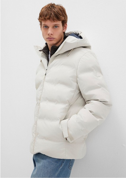 Erkek Kapüşonlu Ceket Ay Taşı Beji 0110313-70144