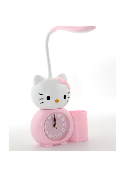Hello Kitty Masa Lambası Saat ve Kalemlik