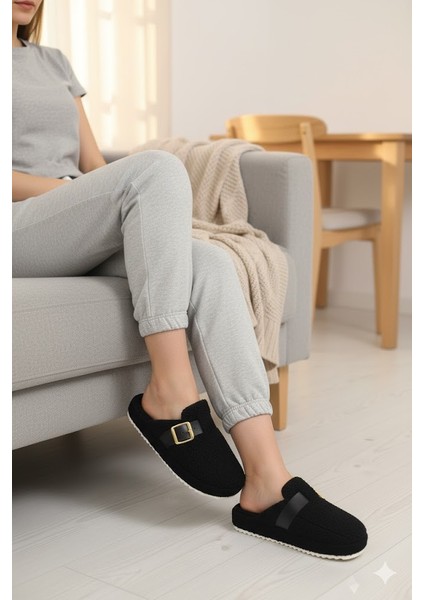 Kadın Kışlık Peluş Tokalı Ev Terliği fiyatları