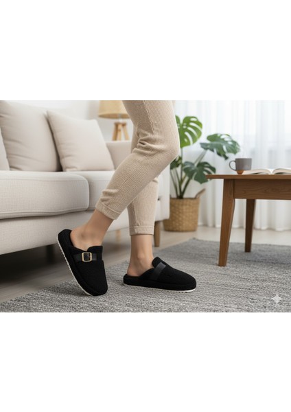 Kadın Kışlık Peluş Tokalı Ev Terliği fırsatları