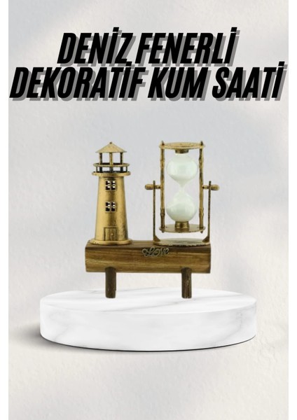 Hediyelik Kum Saati Retro Dekoratif Deniz Feneri Kum Saati