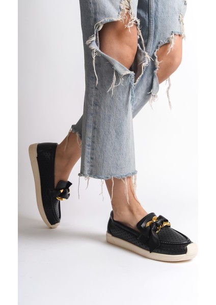 Lydıa Bağcıksız Ortopedik Rahat Taban Kalp Desenli Kadın Babet Ayakkabı Ckt - Siyah fiyatları