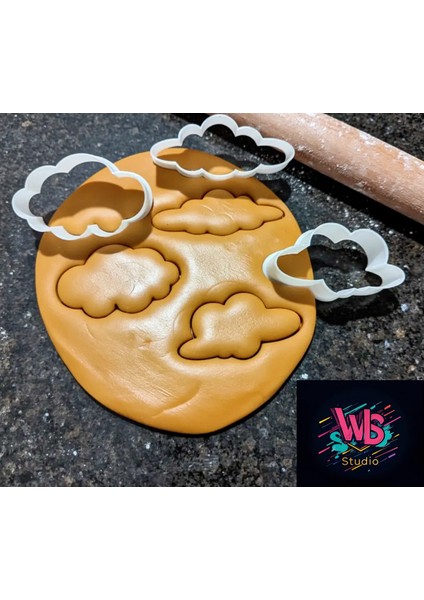 3'lü Bulut Şeklinde Kurabiye Kalıbı ve Şeker Hamuru Şekillendirici Set fiyatları