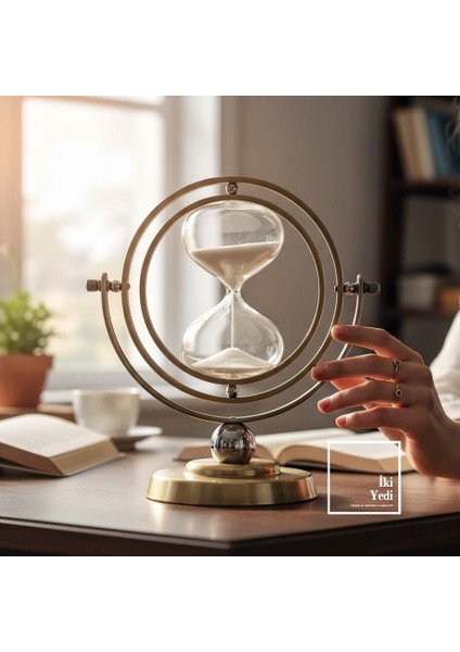 Nigel Kuantum Tasarım Gold Kum Saati, 15 Dakika Cam Obje Ofis Masaüstü Dekoratif Hediyelik Aksesuar modelleri
