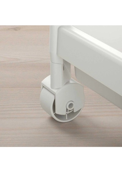 Vesken Beyaz 3lü Tekerlekli Dikdörtgen Raf Ünitesi Banyo Mutfak Düzenleyici Raf Modern Depolama Raf fırsatları