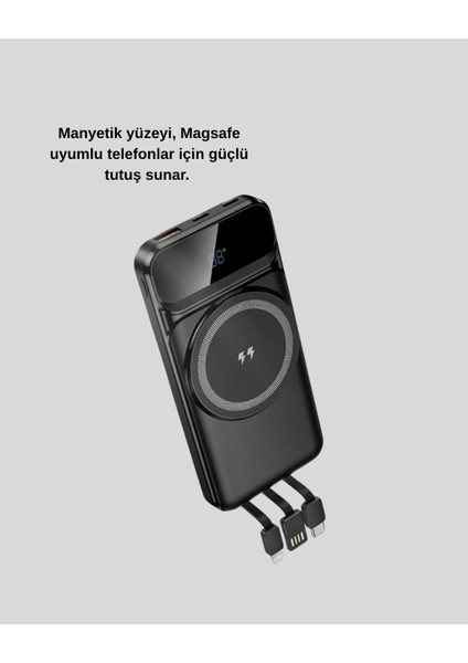 15W Kablosuz Şarj Özellikli 10000 Mah Powerbank – Type-C Hızlı Şarj modelleri