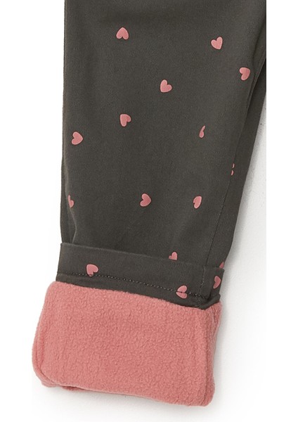 Yeni Sezon Beli Lastikli Baskılı Kız Bebek Pantolon modelleri