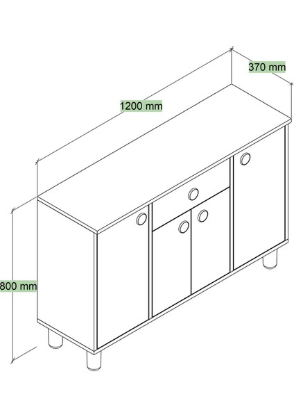 Zeus Kahve Köşesi, Dresuar, Şifonyer, Konsol, Çok Amaçlı Dolap, Mutfak Mobilyası fırsatları