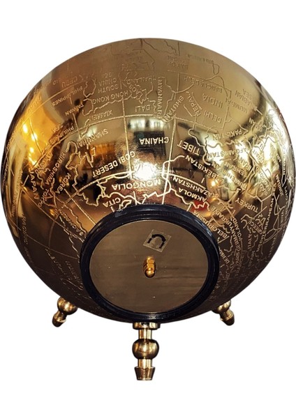 Maurice Pirinç Döküm Lüks Masa Saati Antik Eskitme Dünya Haritalı Tasarım Şömine Saati Ofis Ev Şık modelleri