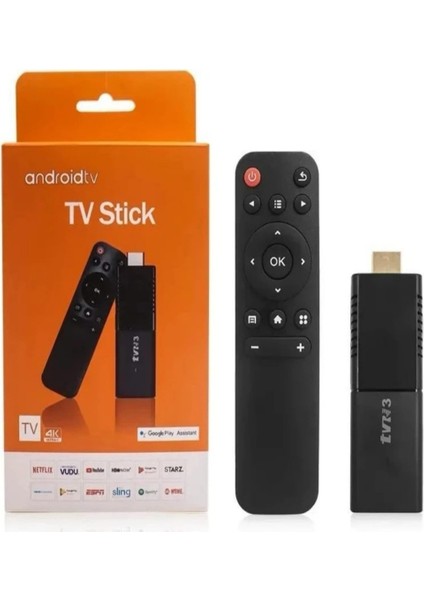 Fts Tvr3 Tv Stick 1080P 4K Android 12.1 + 16GB Wifi Akıllı Medya Oynatıcı Tv Stick