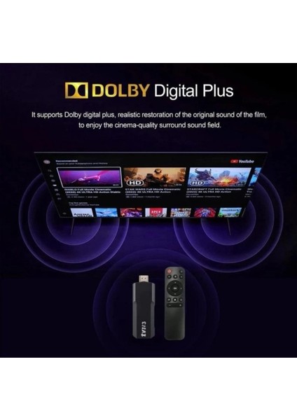 Fts Tvr3 Tv Stick 1080P 4K Android 12.1 + 16GB Wifi Akıllı Medya Oynatıcı Tv Stick indirimleri