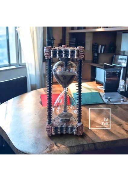 Modric Steampunk Tarzı Kum Saati, Lüks Dekoratif Obje, Ofis Ev Masaüstü Aksesuar Hediyelik