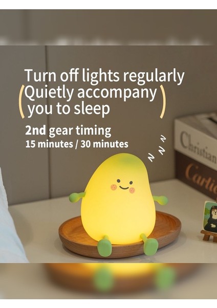 Mango Gece Lambası USB Şarj Edilebilir Silikon Meyve Lamba Hediye Çocuk Yatak Odası fırsatları