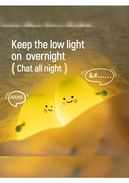 Mango Gece Lambası USB Şarj Edilebilir Silikon Meyve Lamba Hediye Çocuk Yatak Odası indirimleri