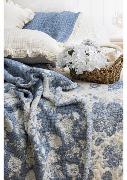 Gül Bahçesi 7 Katlı Müslin Yorgan Yatak Örtüsü Battal Boy fırsatları