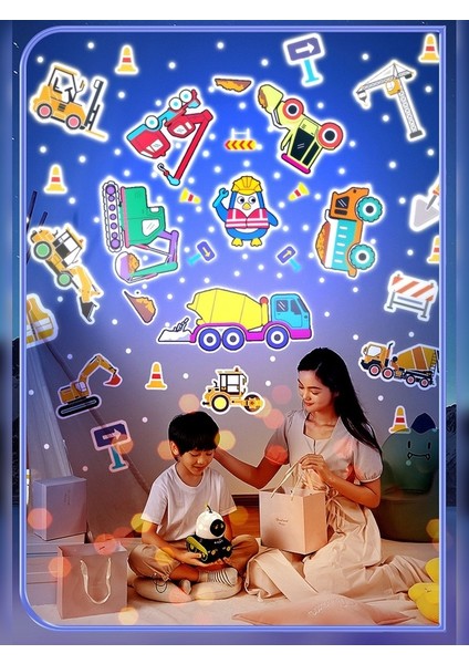 Tank Robot 12 Film Projeksiyon Lamba Bluetooth Hoparlör Gece Lambası indirimleri