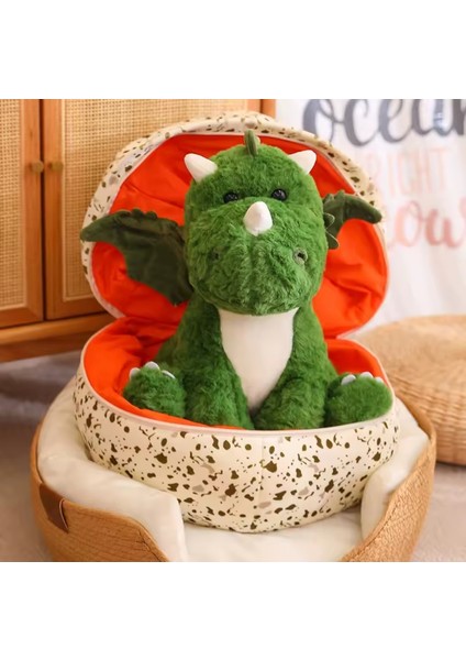 Yumurta Dinozor Peluş Oyuncak 25CM Yumurta Içinde Sürpriz Dinozor Tüylü