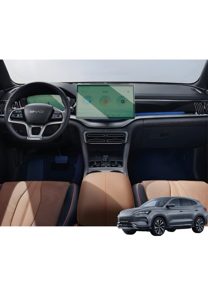 Byd Seal U Hybrid (2024-2025) Uyumlu Multimedya 15.6" ve Gösterge 10.1" Çift Set 9h Nano Ekran Koruyucu