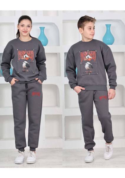 Kız/erkek Çocuk 3 Iplik Şardonlu Full Likra Kışlık Alt Üst Eşofman Takımı-Bayramlık fiyatları