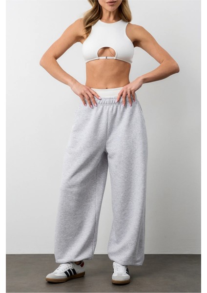 Kışlık Kalın Paçası Ayarlanabilir Oversize Baggy Büyük Beden Eşofman Altı fırsatları