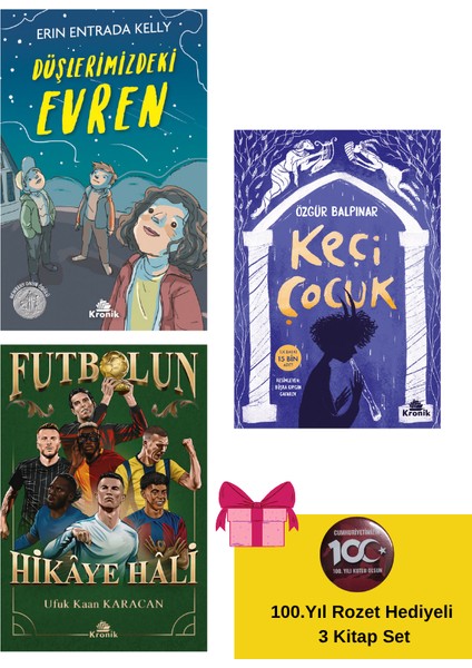 6 Sınıf Okuma Seti 3 Kitap Futbolun Hikaye Hali-Keçi Çocuk-Düşlerimizdeki Evren Rozet Hediyeli