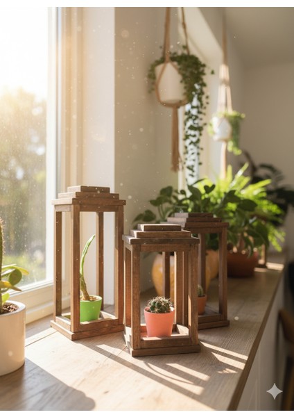 Ahşap Dekoratif Mumluk