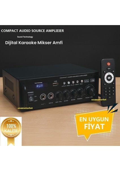 Seslendirme Amfisi (Usb/sd/uk Bluetooth Eko-2 Mik.girişli)