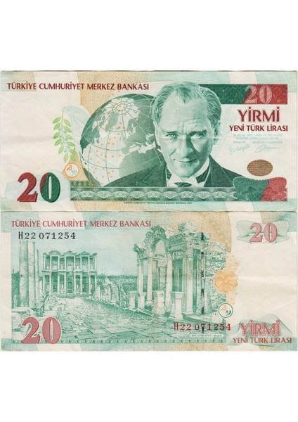 8. Emisyon 20 Ytl H22 Yeni Türk Lirası. Çok Çok Temiz(-)