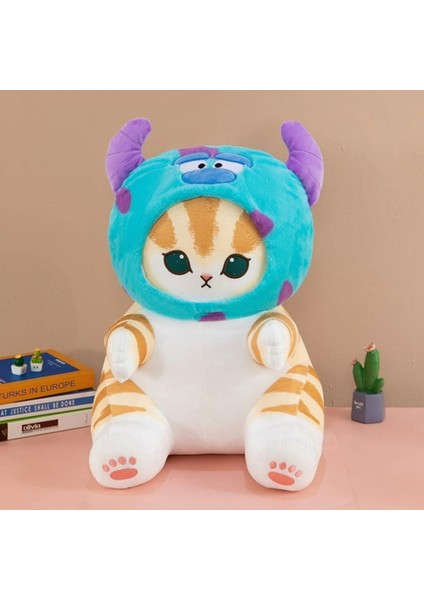 Mofusand Kedi Renkli Canavar Peluş Oyuncak Kedi Peluş 40CM Büyük Boy Mofusand Koleksiyon