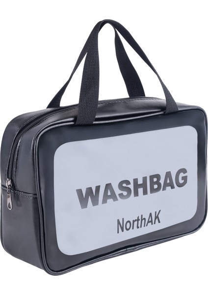 Şeffaf Seyahat Makyaj Çantası3’lü Set - Kozmetik ve Makyaj Çantası Büyük Boy Washbag Siyah fiyatları