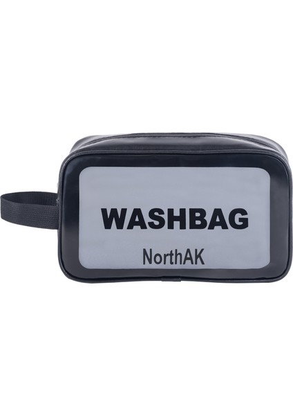 Şeffaf Seyahat Makyaj Çantası3’lü Set - Kozmetik ve Makyaj Çantası Büyük Boy Washbag Siyah modelleri